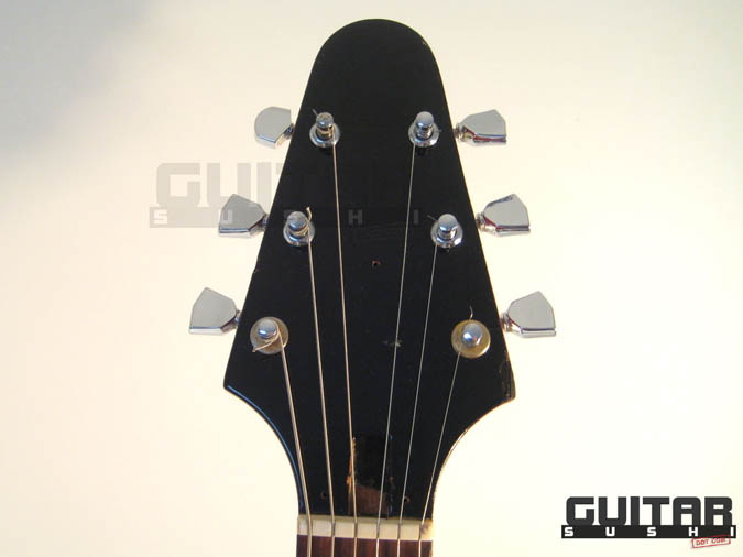 Vintage 1975 Electra 2236 Flying Wedge V Electric Guitar with Original Hardshell Case wine red burgundy finished mahogany body with two original double coil humbucking pickups and chrome hardware [GUITAR SUSHI] Maintaining a wide-stance since 2006 | www.guitarsushi.com