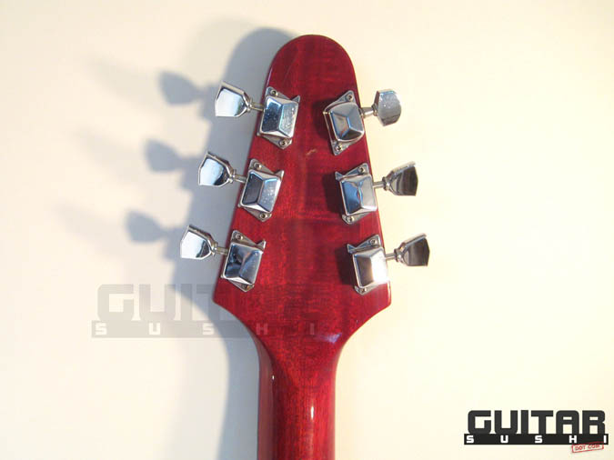 Vintage 1975 Electra 2236 Flying Wedge V Electric Guitar with Original Hardshell Case wine red burgundy finished mahogany body with two original double coil humbucking pickups and chrome hardware [GUITAR SUSHI] Maintaining a wide-stance since 2006 | www.guitarsushi.com