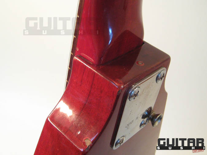 Vintage 1975 Electra 2236 Flying Wedge V Electric Guitar with Original Hardshell Case wine red burgundy finished mahogany body with two original double coil humbucking pickups and chrome hardware [GUITAR SUSHI] Maintaining a wide-stance since 2006 | www.guitarsushi.com