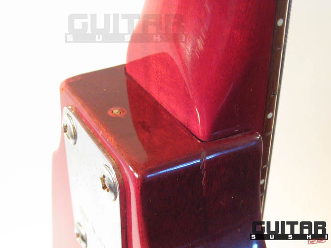 Vintage 1975 Electra 2236 Flying Wedge V Electric Guitar with Original Hardshell Case wine red burgundy finished mahogany body with two original double coil humbucking pickups and chrome hardware [GUITAR SUSHI] Maintaining a wide-stance since 2006 | www.guitarsushi.com