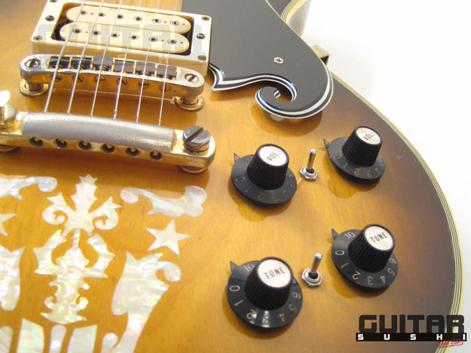 Vintage 1974 Ibanez Custom Agent Model 2405
Classic Pre-Serial Collectible Japanese Les Paul Style Lawsuit Era Electric Guitar with Urn Inlay Headstock, Creme Super 70 & Black DiMarzio pickups, and includes Hardshell Case [GUITAR SUSHI] Maintaining a wide-stance since 2006 | www.guitarsushi.com
